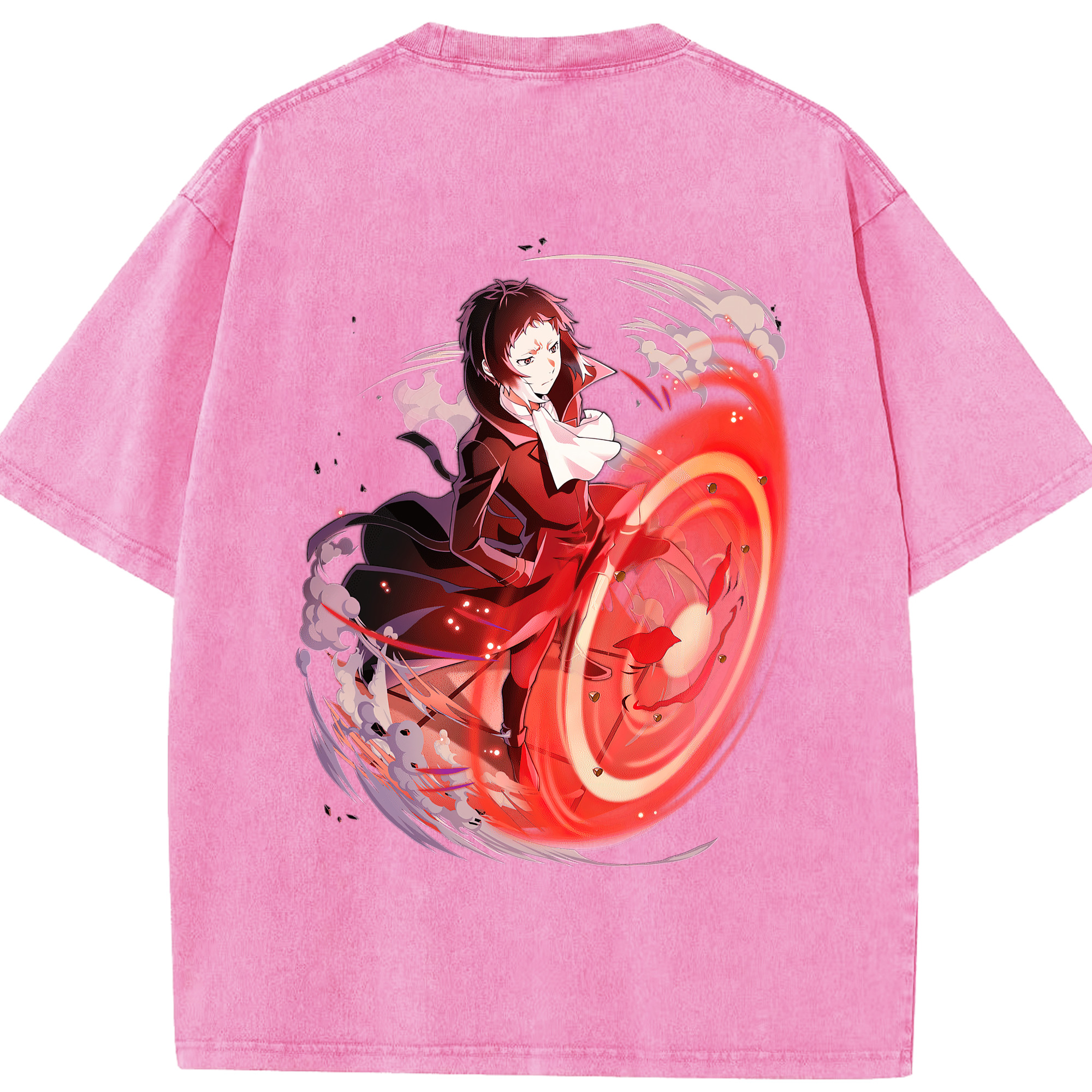 （画像用） 文豪ストレイドッグス Bungo Stray Dogs 綿100% ヴィンテージ風 半袖Tシャツ（背面プリント）